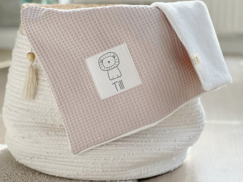 Babydecke ''CREME BEIGE'' personalisiert