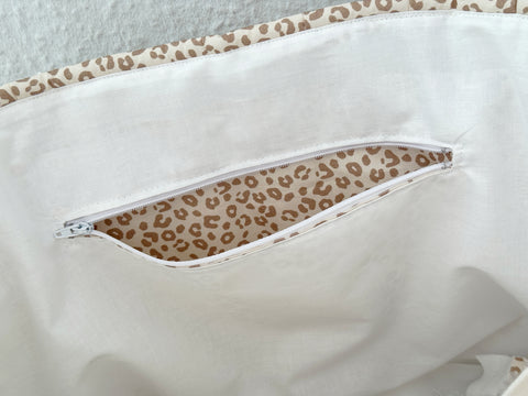 Schultertasche gesteppt Musselin Leo