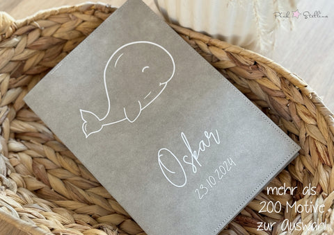 U-Heft  / Untersuchungsheft Hülle"NOAH" personalisiert veganes Leder