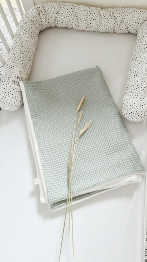 Babydecke "DUSTY MINT" personalisiert