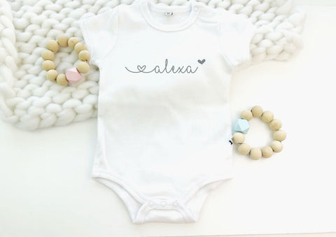 Babybody mit Name Gr. 62 personalisiert