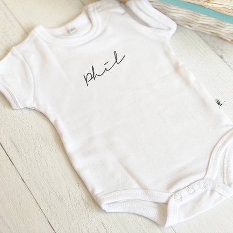 Babybody mit Name Gr. 62 personalisiert