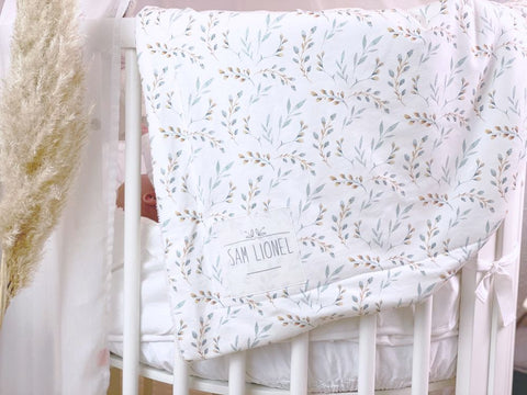 Babydecke ''FLOWERS'' inkl. Namen personalisiert