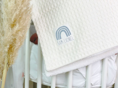 Babydecke inkl. Namen "CREME" personalisiert