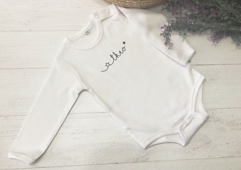 Langarmbody mit Name Gr. 68 personalisiert