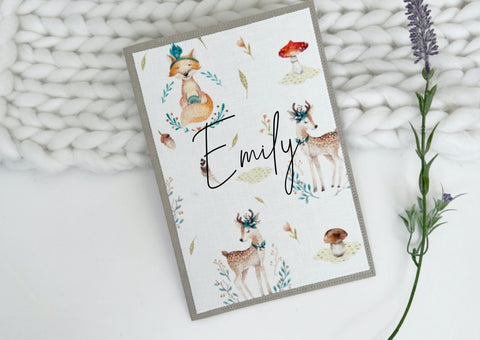 U-Heft / Untersuchungsheft Hülle "EMILY " personalisiert veganes Leder