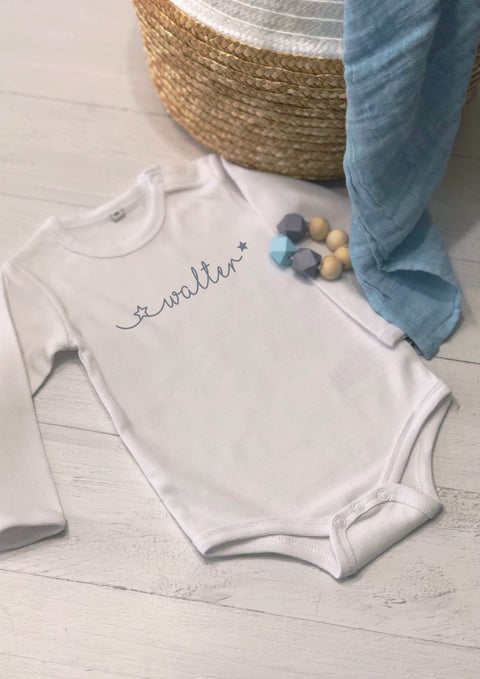 Langarmbody mit Name Gr. 68 personalisiert