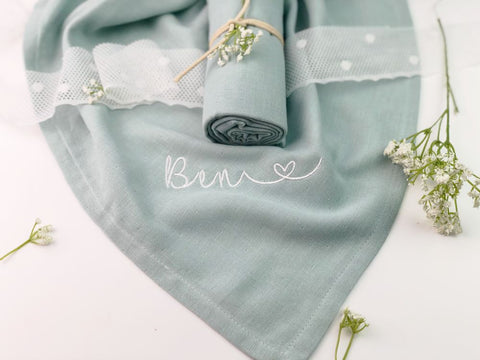Bio Mulltuch vidar ''DUSTY GREEN'' personalisiert