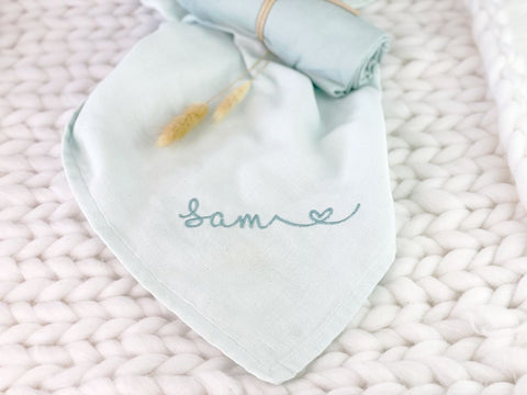 Bio Mulltuch vidar ''MINT GREEN'' personalisiert