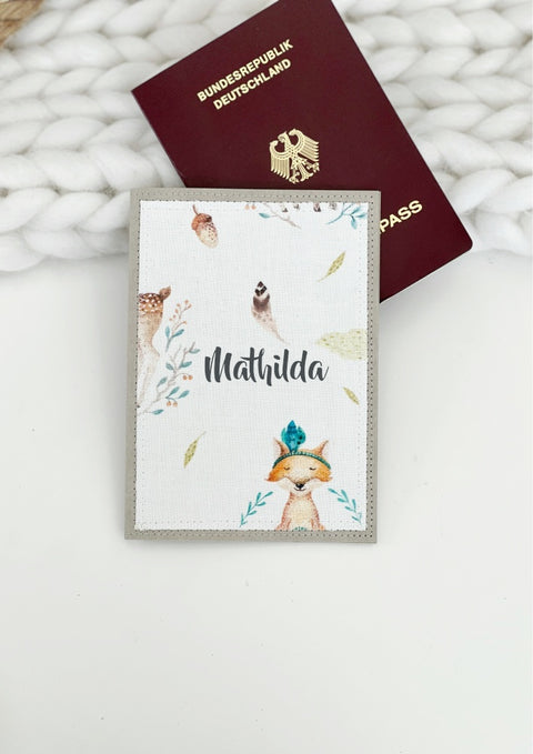 Impfpasshülle / Kindereisepass Hülle ''MATHILDA'' personalisiert