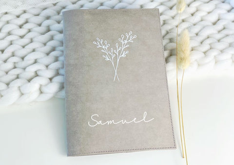 U-Heft  / Untersuchungsheft Hülle"SAMUEL " personalisiert veganes Leder