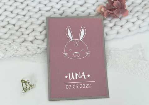 U-Heft  / Untersuchungsheft Hülle"LUNA ROSA" personalisiert veganes Leder