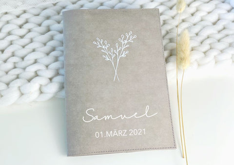U-Heft  / Untersuchungsheft Hülle"SAMUEL " personalisiert veganes Leder