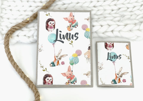 U-Heft  / Untersuchungsheft Hülle"LINUS " personalisiert veganes Leder