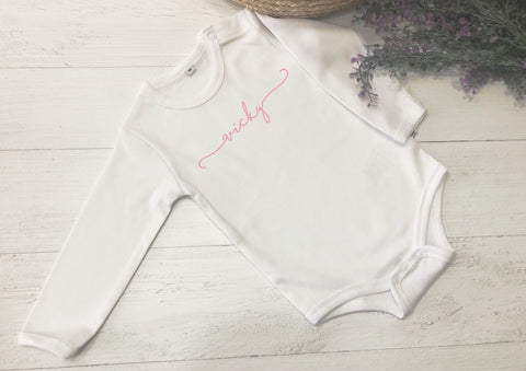 Langarmbody mit Name Gr. 68 personalisiert